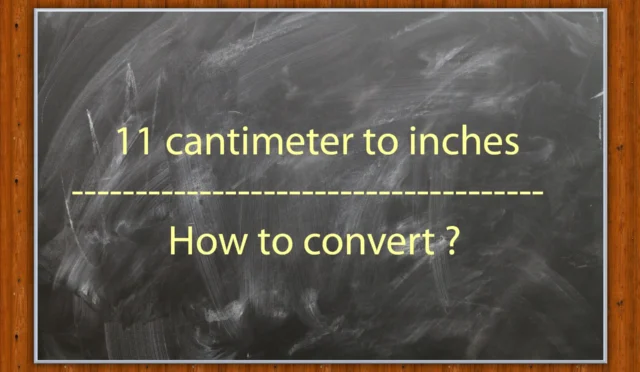 11 cm to inches how to