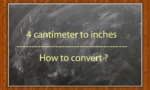 4cmto inches how to